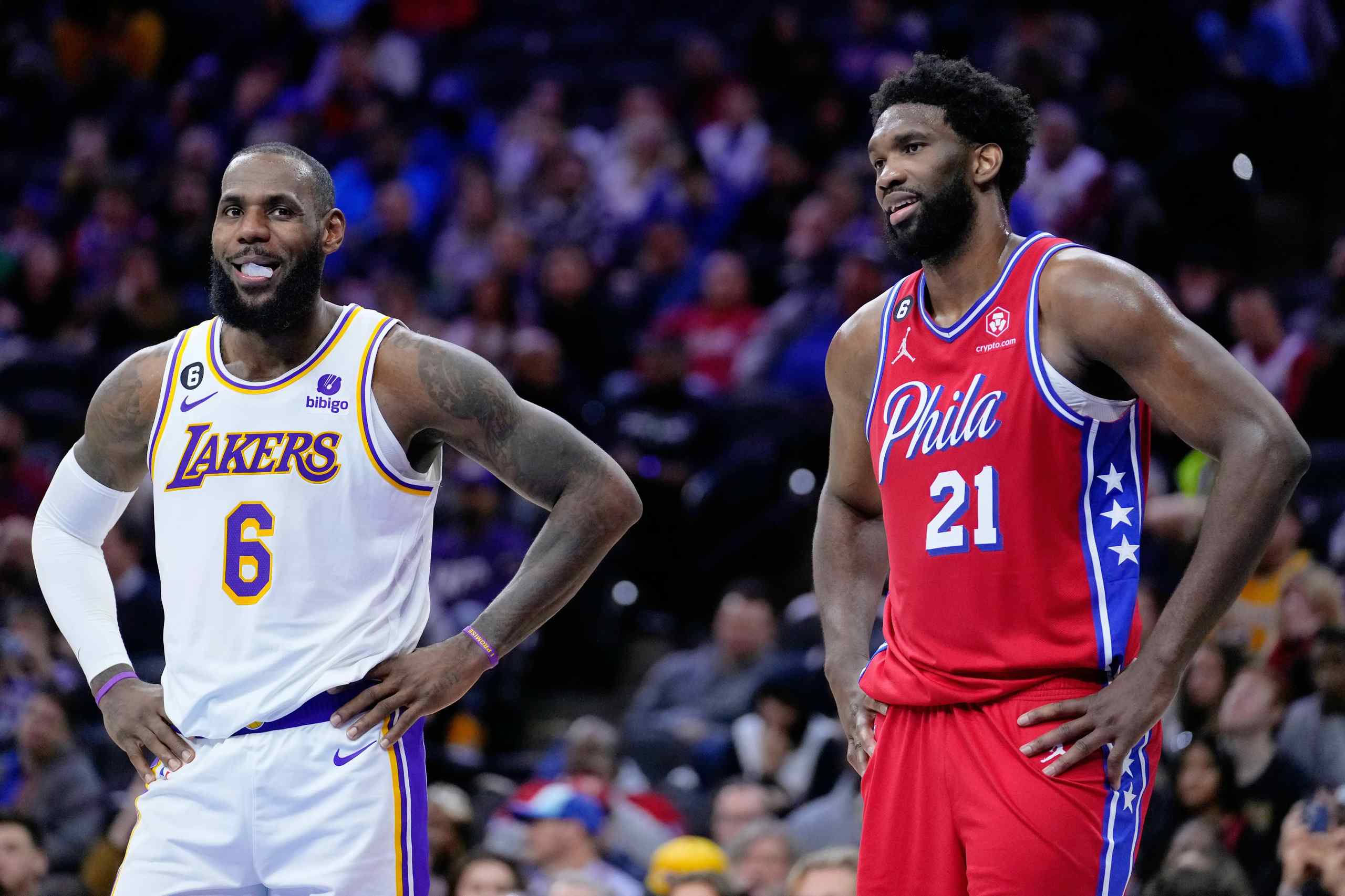LeBron James and Joel Embiid